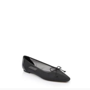 Badgley Mischka  Cam Sheer Mesh Evening Ballet Flats - Black Mesh Size 38 NWT